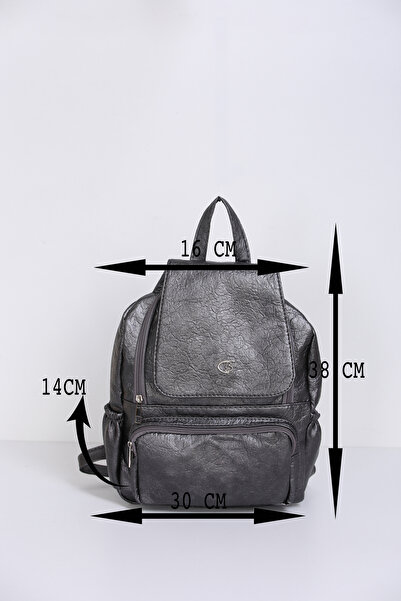 change time Casual Backpack with Front Flap Pocket and Zipper, 4 Compartments Width:31 cm Length:40Cm Bottom:8Cm