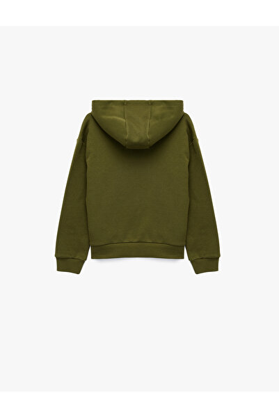 Koton Fleece-Lined Long Sleeve Hooded Zipper Sweatshirt