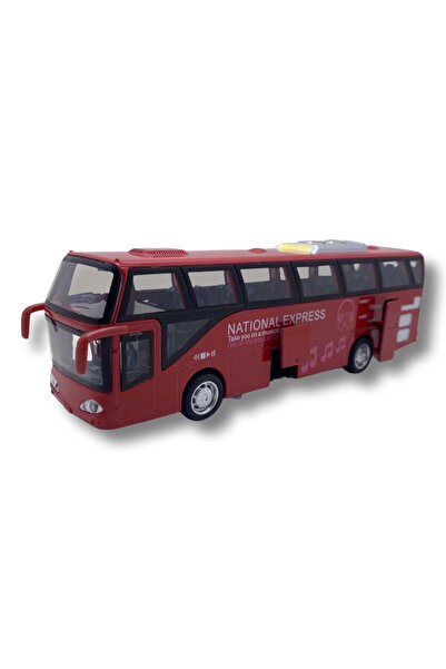 JPT Μεταλλικό λεωφορείο Express σε κόκκινο χρώμα με ήχο και φώτα