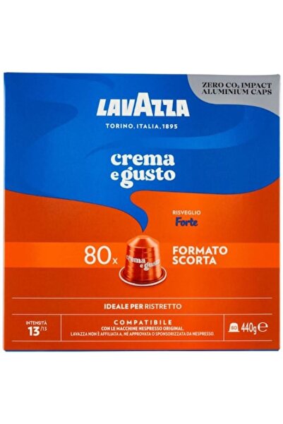 LavAzza Capsule de cafea Crema e Gusto Forte, compatibile cu Nespresso, 80 buc x 5,5 g