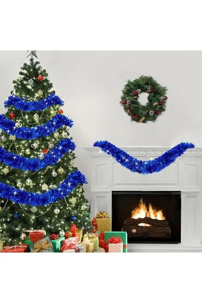 First Choice 10 Christmas Tinsel Garland 10/set, 200x8 cm, Various Colors