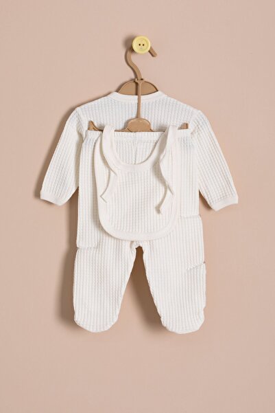 Cansın Mini Beige Honeycomb 7-Piece Baby Hospital Discharge Set Unisex 23335