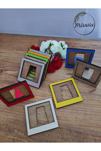 Miracix 10 Colorful Mini Wooden Photo Frames – Baby, Lover and Memory Decorative Set