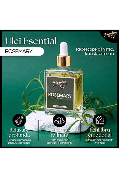 Magnetique Rosemary Essential Oil, 50ml, 100%, Relaxation, Anti-Stress, Restful Sleep