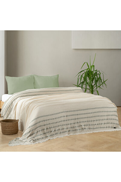 İpekçe Jasmin Serisi Müslin Yatak Örtüsü Çift Kişilik %100 Pamuk 220x240