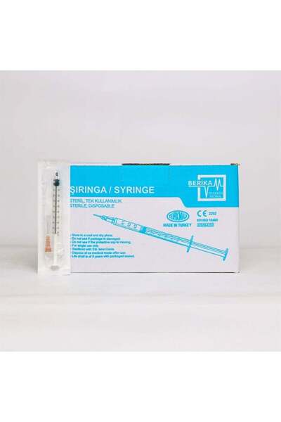 Berika 1cc Enjektör Kahverengi Uç 50 Ölçek 100'lü Paket