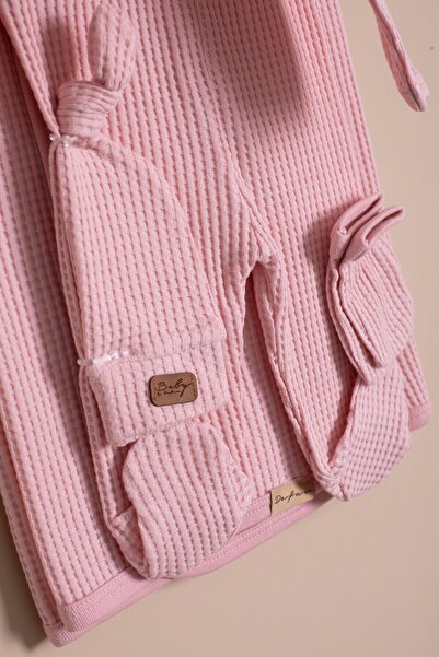 Cansın Mini Pink Baby Girl Honeycomb 7-Piece Hospital Discharge Set 23333