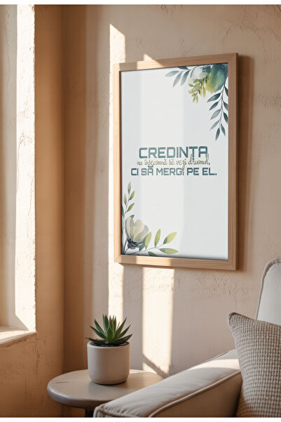 21mxm Unframed Romanian Religious Canvas Poster - Digital Print - Faith is not about seeing the way