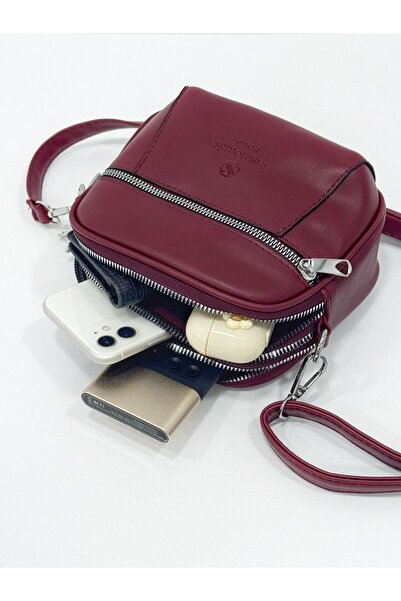 Sanmorris 1429 Small Size Soft Leather 4 Compartment Crossbody and Shoulder Bag