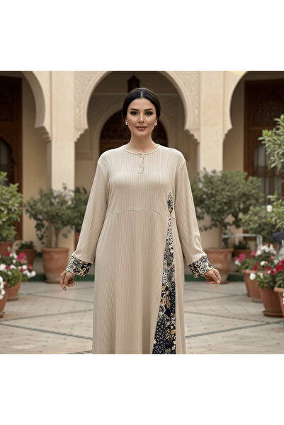 alqarat Knitted jalabiya with a knitted texture