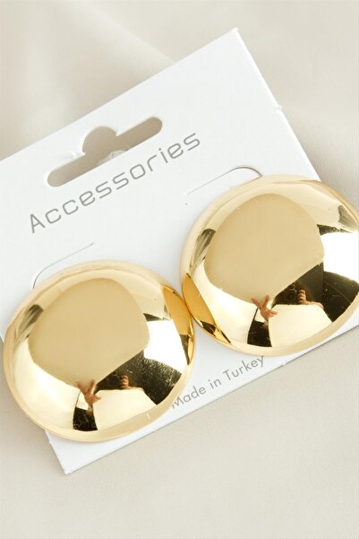 ZERO LAND Nrtmsa Round New Season (174535) Metal Earrings-Yellow