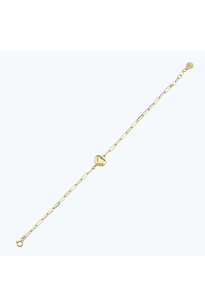 Altınbaş Altın Kalp Zincir Bileklik