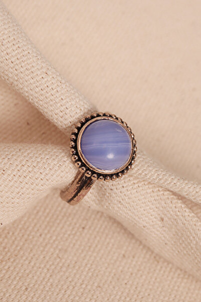 Süspüs Accessories خاتم أصلي قابل للتعديل مرصع بحجر السيلينيت الأرجواني