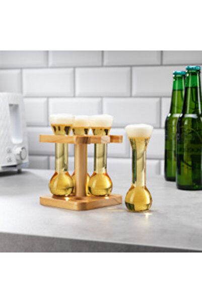 The Source Set of 4 Mini Test-Tube Glasses with Stand