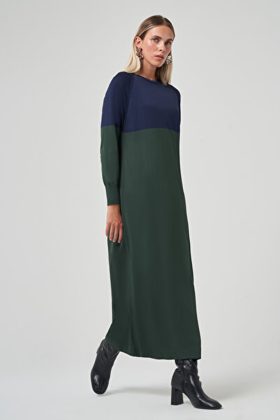 Nuss Πλεκτό φόρεμα με χρωματική αλλαγή 508 Πράσινο