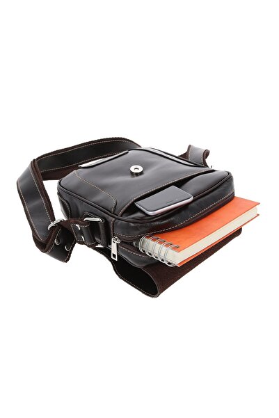 Magazinul de genti Men's genuine leather bag, model 067, Vintage brown