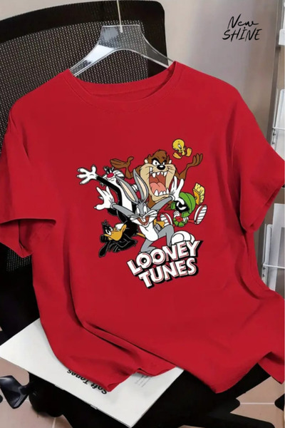 New Shine Looney Tunes cu imprimeu supradimensionat tricou