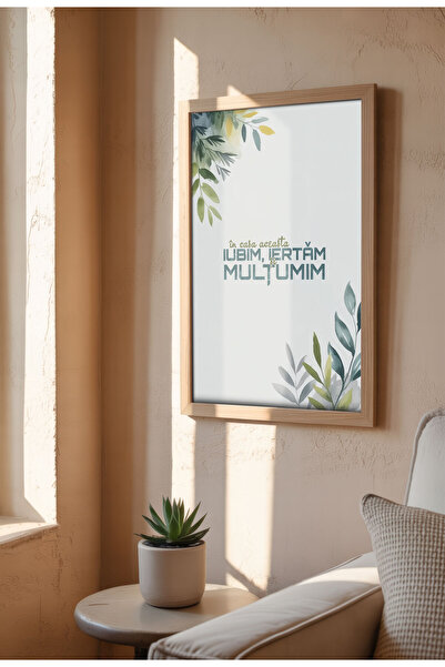 21mxm Unframed Romanian Religious Canvas Poster - Digital Print - In this house, we forgive and give thanks