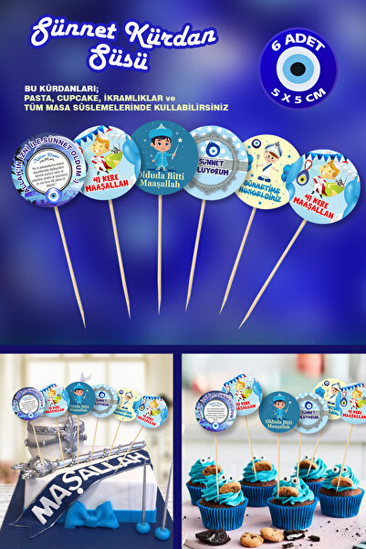 karanca parti süs مجموعة زينة الفم على شكل خبز العجينة لتزيين الكيك والحلويات...