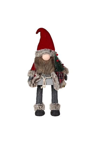 OEM Figurină decorativă de Crăciun, gnom cu mișcare, pălărie de blană roșie, ...