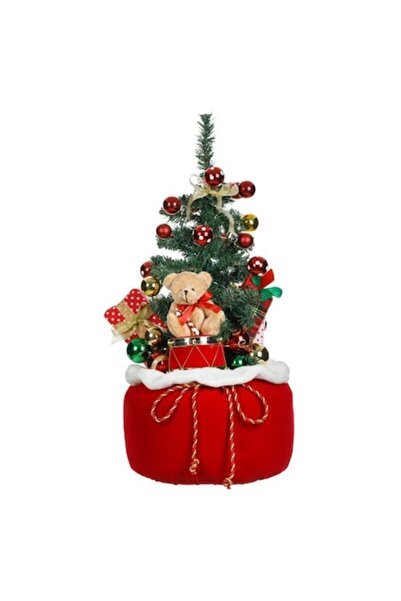 OEM Sac decorativ de Crăciun cu brad, cadouri și LED 60cm (DCJ060)