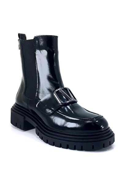 Venüs 2253802 24Kb Women's Daily Boots Black Patent Leather