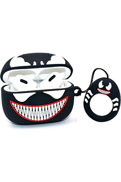 Dmay Apple AirPods Pro 3. Nesil (2025) Compatible Figured Silicone Case with Keychain Case