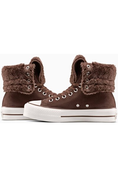 Converse Sneakers Chuck Taylor All Star Fold-Over Lift Platform, Brown, Unisex