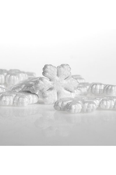 OEM Fulgi decorativi de Crăciun din spumă albă 4,5 cm - 24 buc
