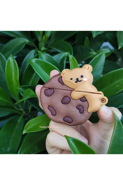 Dmay Apple AirPods Pro 3. Nesil (2025) Compatible Figured Silicone Case with Keychain Case