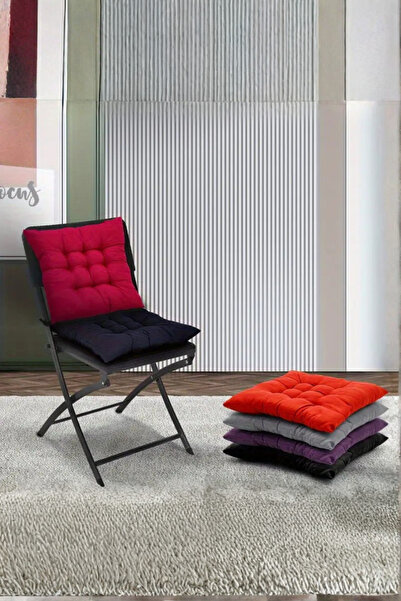 MİNDERHAN Sandalye Cushion Set of 4 40X40 cm Red Color