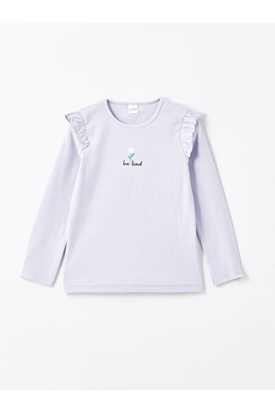 LC Waikiki Lilac Crew Neck Girls Pajama Set