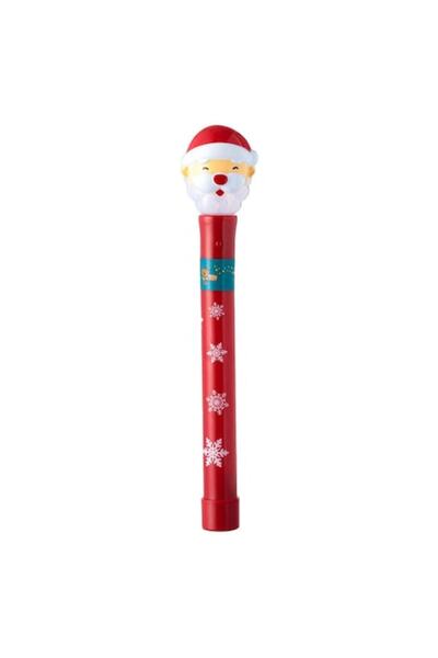 OEM Red Christmas wand with 3D Santa Claus design, sound & colored light 26cm
