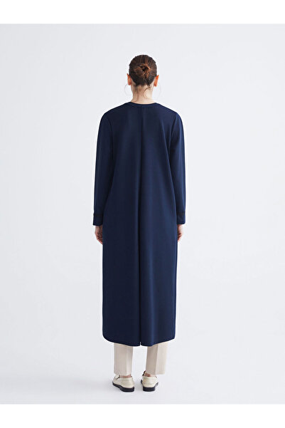 LC Waikiki Navy Blue Crew Neck Modal Blend Women's Ferace