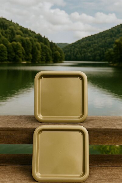 The fabrication صينية تقديم مربعة مسطحة للقهوة والشاي والحلويات، مصنوعة من البلاستيك الملون غير القابل للكسر، عبوة من قطعتين