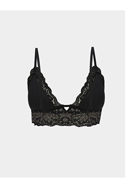 LC Waikiki Black Underwire-Free Unpadded Lace Bralette