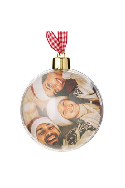 OEM Glob foto transparent pentru ornament de brad de Crăciun, 8 cm