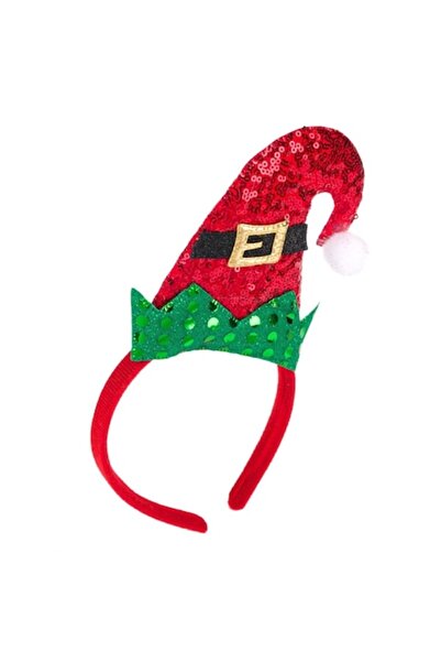 OEM Christmas Hair Wreath - Elf Hat with Red Sequins