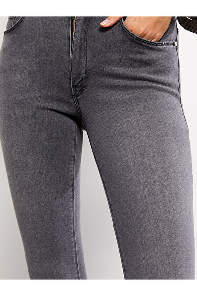 LC Waikiki Gray Regular Waist Mercury Skinny Fit Women's Jeans