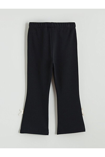 LC Waikiki Flared Girls' Leggings Trousers with Black Bow