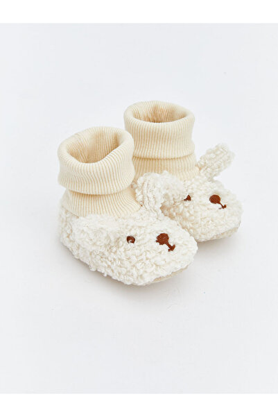 LC Waikiki Ecru Animal Figured Baby Girl Socks Home Shoes