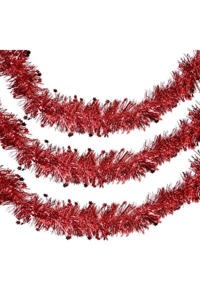 OEM Beteală roșie de Crăciun 3m x 6cm