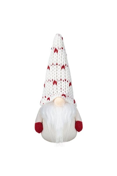 OEM Figurină de Crăciun, gnom cu mănuși roșii, 17 cm