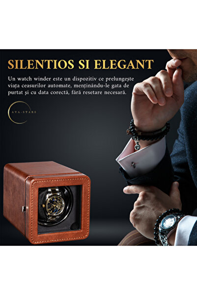 AVA-STARS Automatic Watch Winder Box Luxury 1 - Ava-Stars, LED Interior, Leather