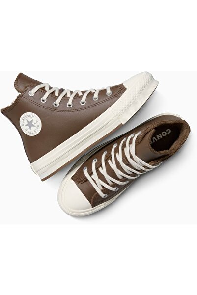 Converse Sneakers Chuck Taylor All Star Lift Leather Platform, Brown, Unisex