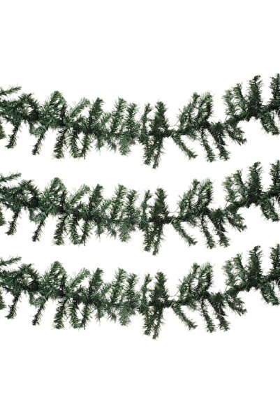 OEM Ghirlandă decorativă de Crăciun verde cu 180 de crenguțe, lumini LED, 2,7...