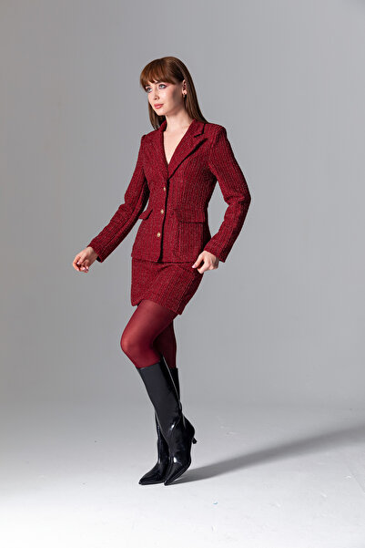 TUSSMADE Bordo Tüvit Etek