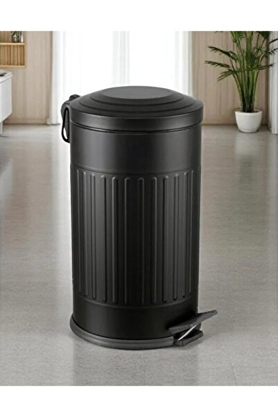 Begin Power Vintage 16 Lt Trash Can with Slow Close Lid Office Kitchen Bathroom Balcony Trash Can Black