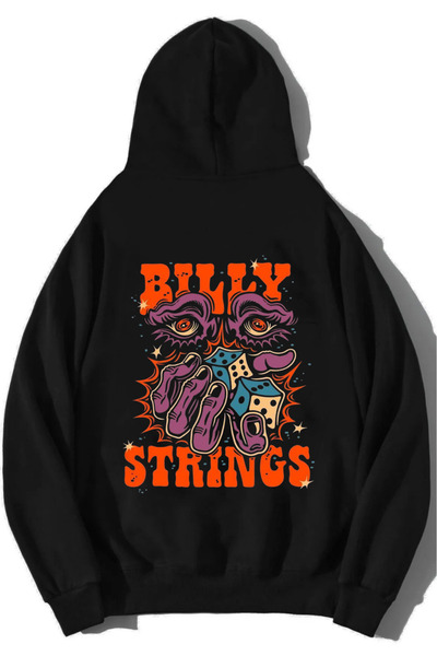 Rivox سويت شيرت للجنسين بغطاء رأس قصة فضفاضة بيلي مطبوع