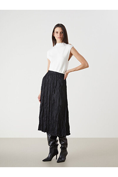 LC Waikiki Ecru Mock Neck Women's Knitwear Sweater